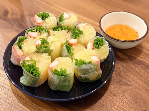 そうめんかぼちゃの生春巻き